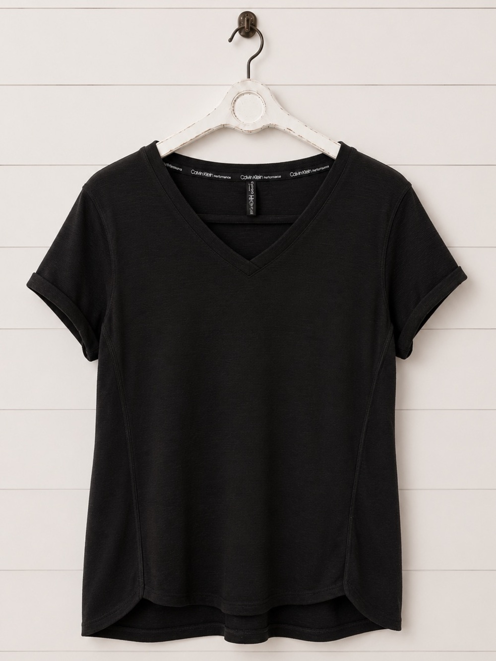 Calvin Klein Black V-Neck Short Sleeve Tee